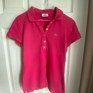 WOMEN PINK POLO TOP LACOSTE 🐊